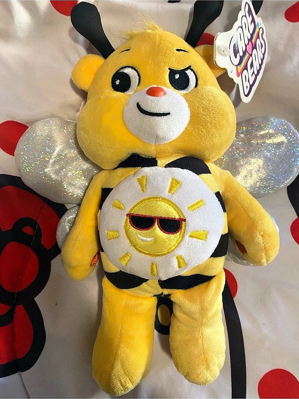 Care Bears Funshine Bear Spring Theme Bee Plush Yellow